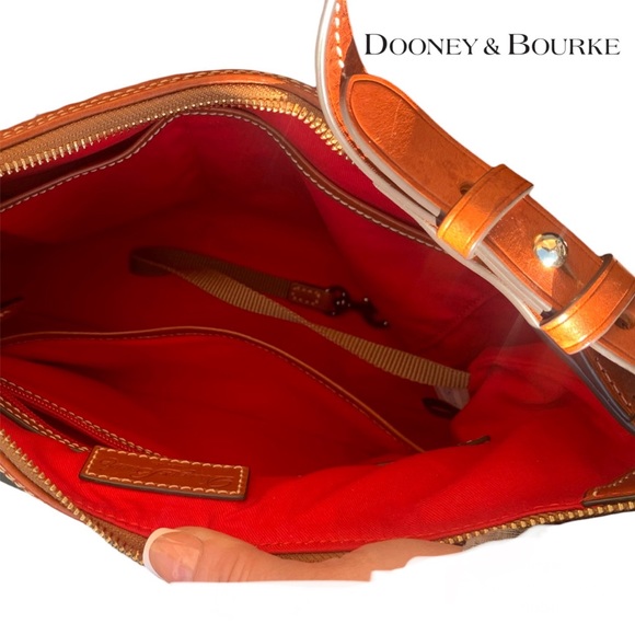 Dooney & Burke large pebble leather hobo shoulder bag purse Forest Green - Picture 10 of 13